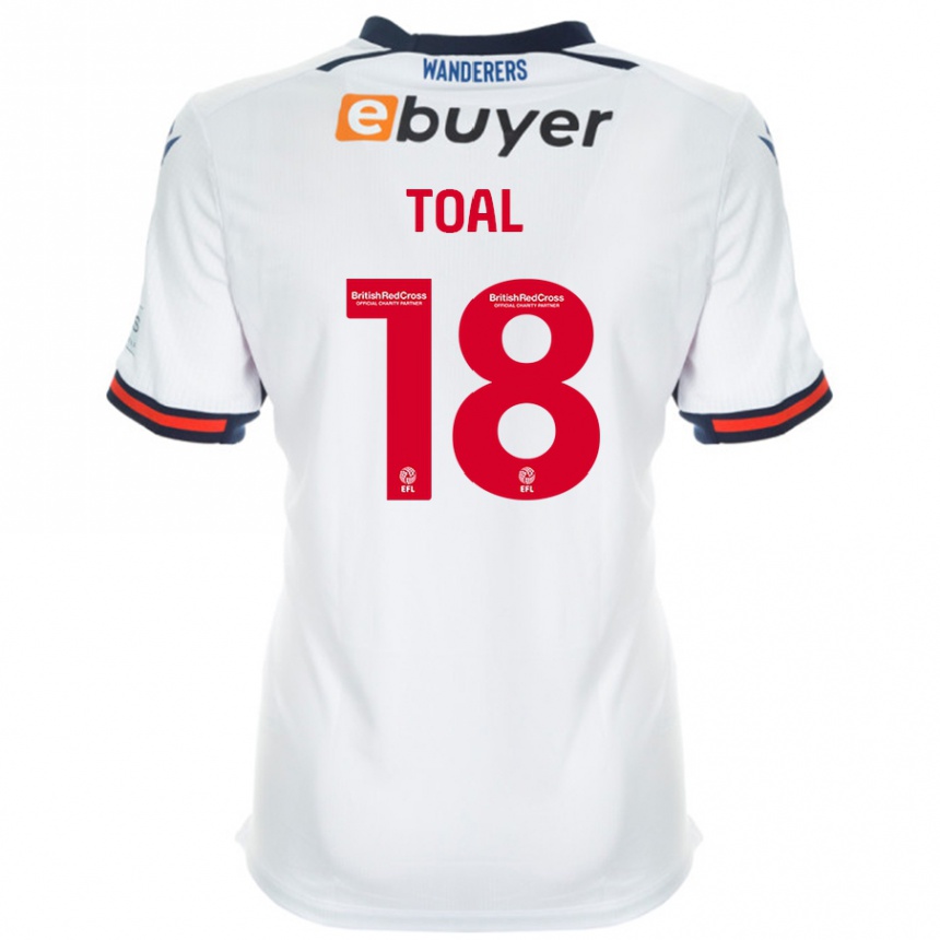 Women Football Eoin Toal #18 White Home Jersey 2024/25 T-Shirt Canada