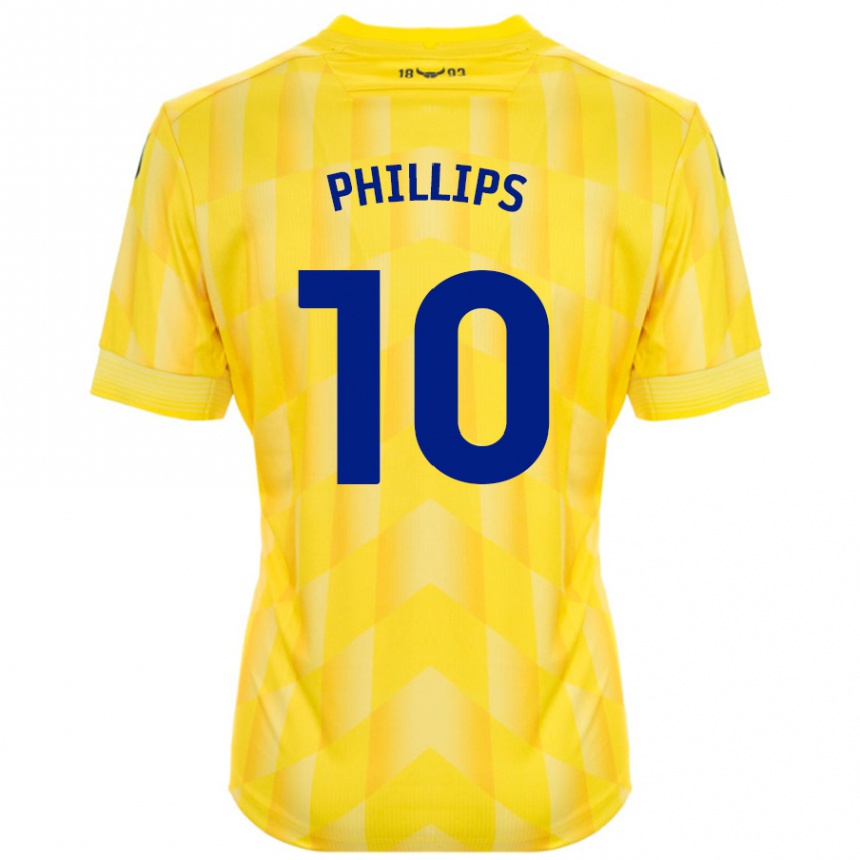 Women Football Matt Phillips #10 Yellow Home Jersey 2024/25 T-Shirt Canada