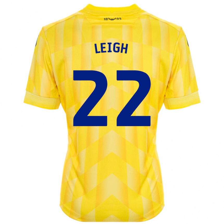 Women Football Greg Leigh #22 Yellow Home Jersey 2024/25 T-Shirt Canada