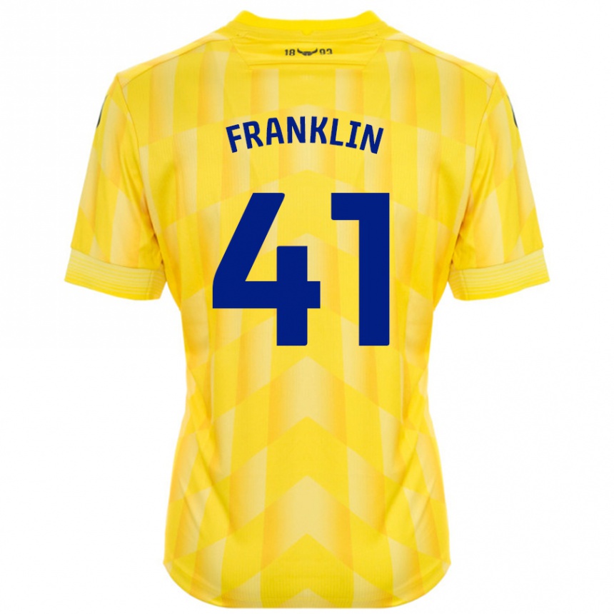 Women Football George Franklin #41 Yellow Home Jersey 2024/25 T-Shirt Canada