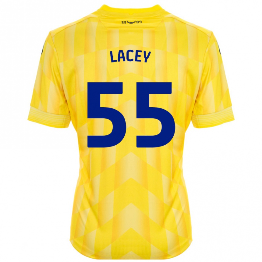 Women Football Aaron Lacey #55 Yellow Home Jersey 2024/25 T-Shirt Canada