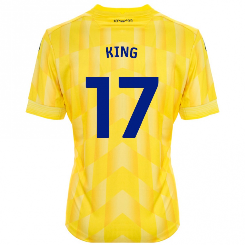 Women Football Sarah King #17 Yellow Home Jersey 2024/25 T-Shirt Canada