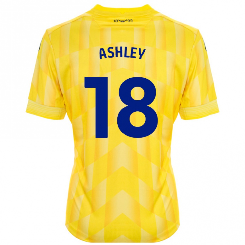 Women Football Alex Ashley #18 Yellow Home Jersey 2024/25 T-Shirt Canada