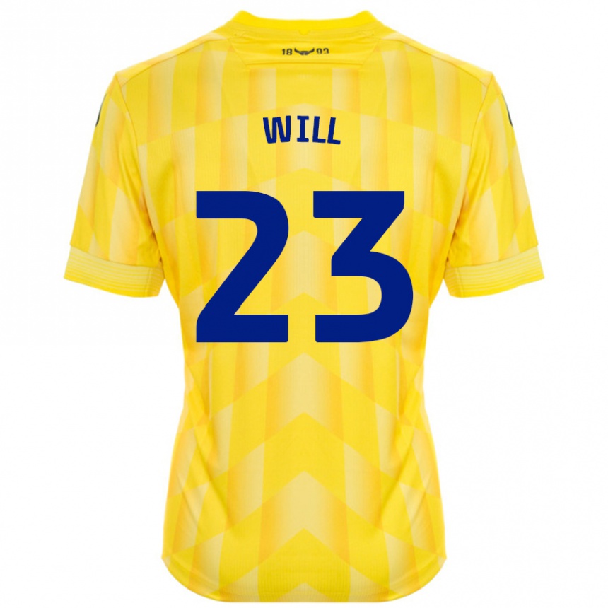 Women Football Merrick Will #23 Yellow Home Jersey 2024/25 T-Shirt Canada