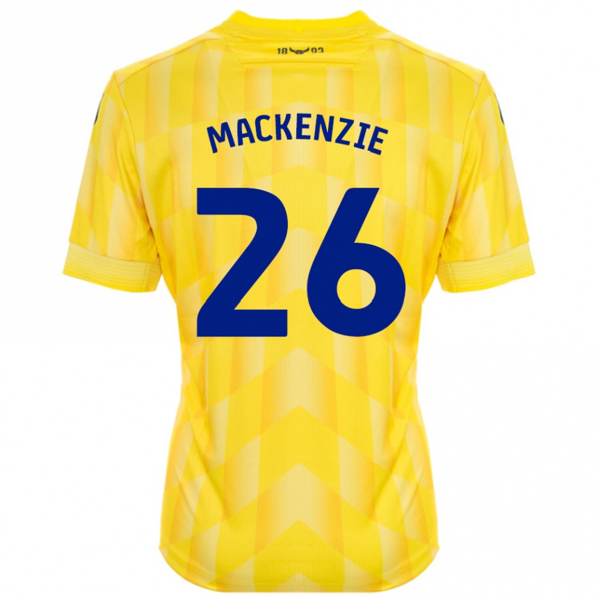 Women Football Hannah Mackenzie #26 Yellow Home Jersey 2024/25 T-Shirt Canada