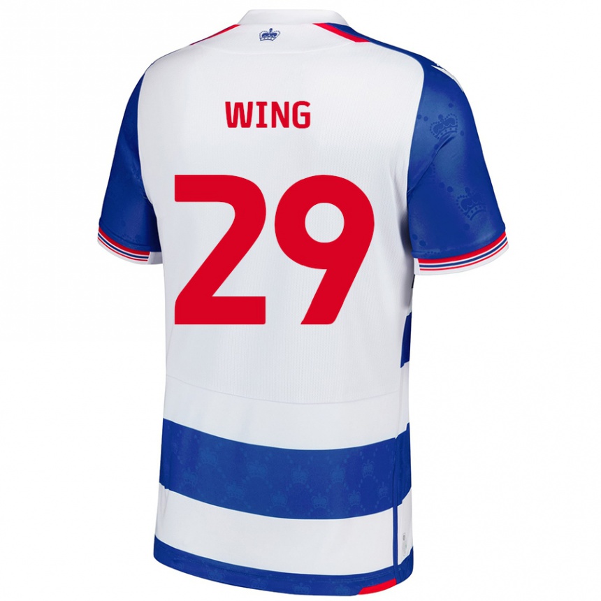 Women Football Lewis Wing #29 Blue White Home Jersey 2024/25 T-Shirt Canada