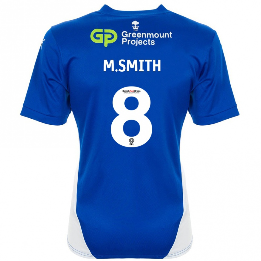 Women Football Matt Smith #8 Blue White Home Jersey 2024/25 T-Shirt Canada