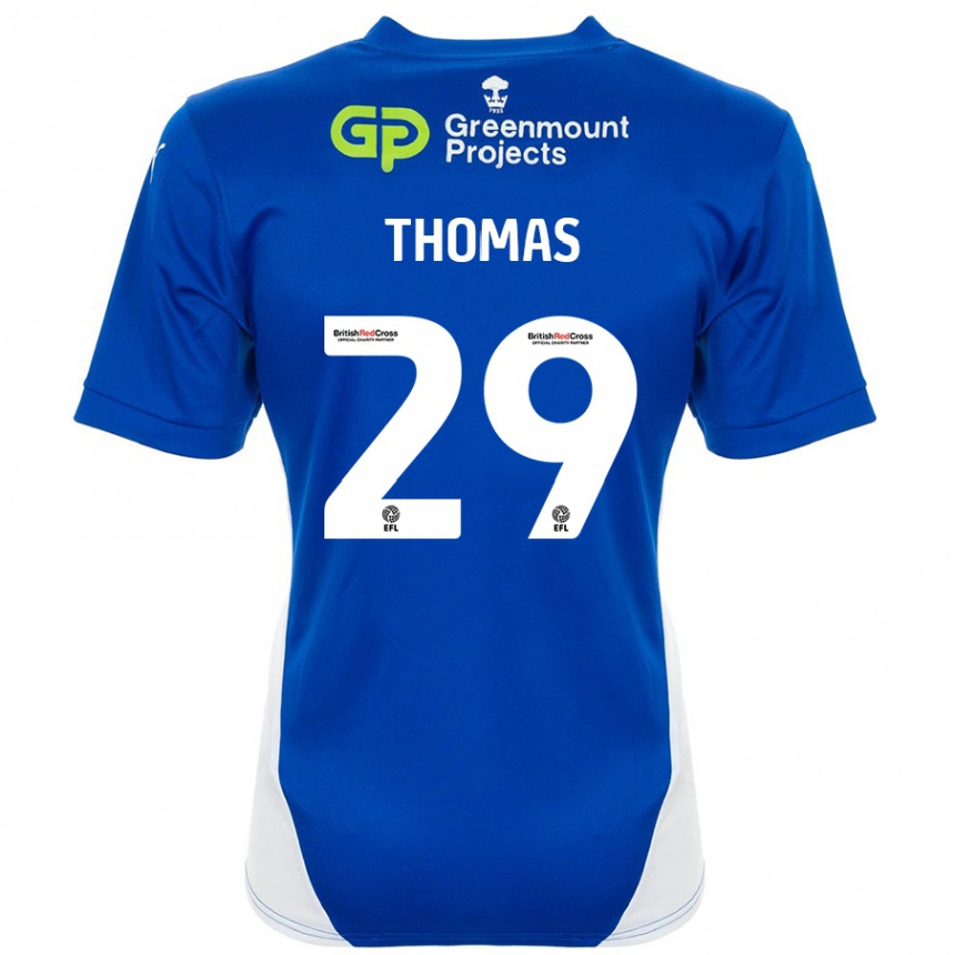 Women Football Silko Thomas #29 Blue White Home Jersey 2024/25 T-Shirt Canada