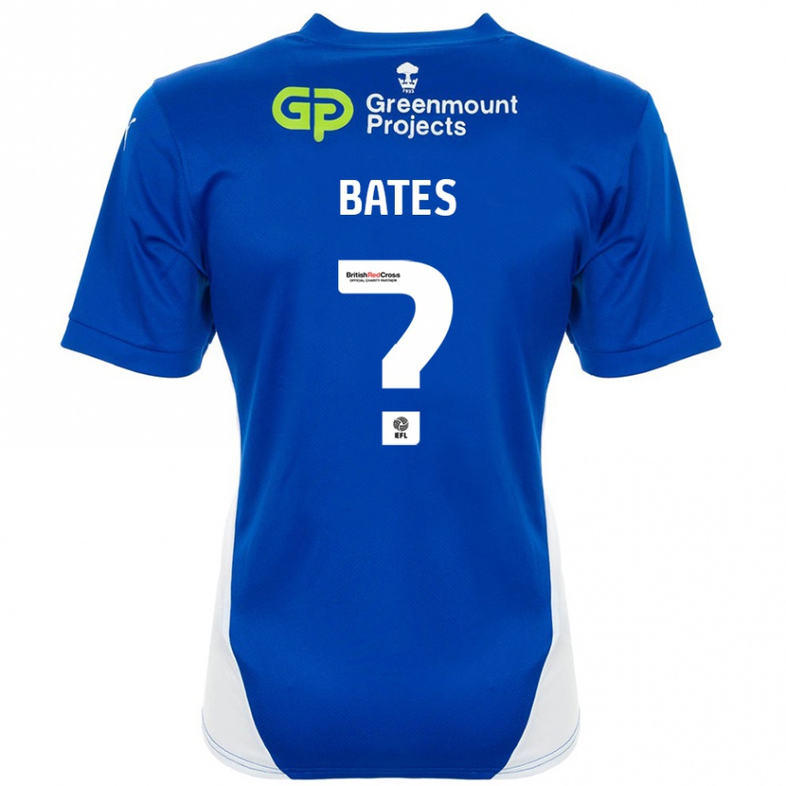 Women Football Jack Bates #0 Blue White Home Jersey 2024/25 T-Shirt Canada