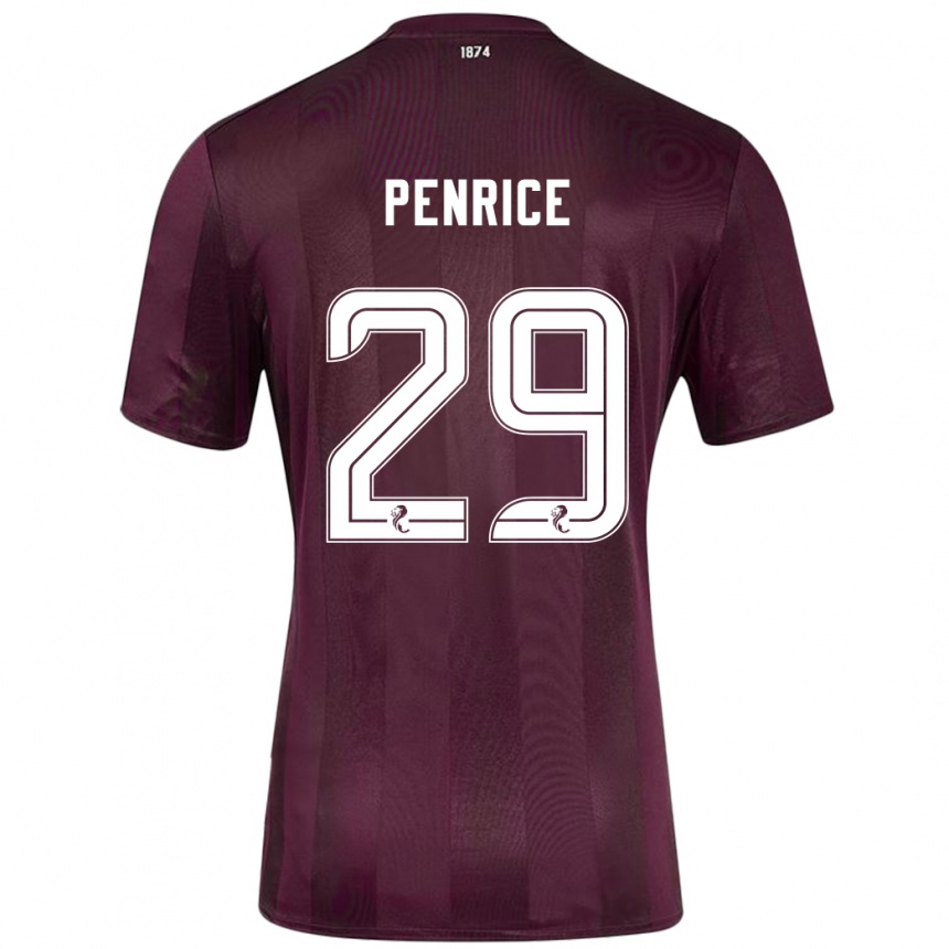 Women Football James Penrice #29 Burgundy Home Jersey 2024/25 T-Shirt Canada