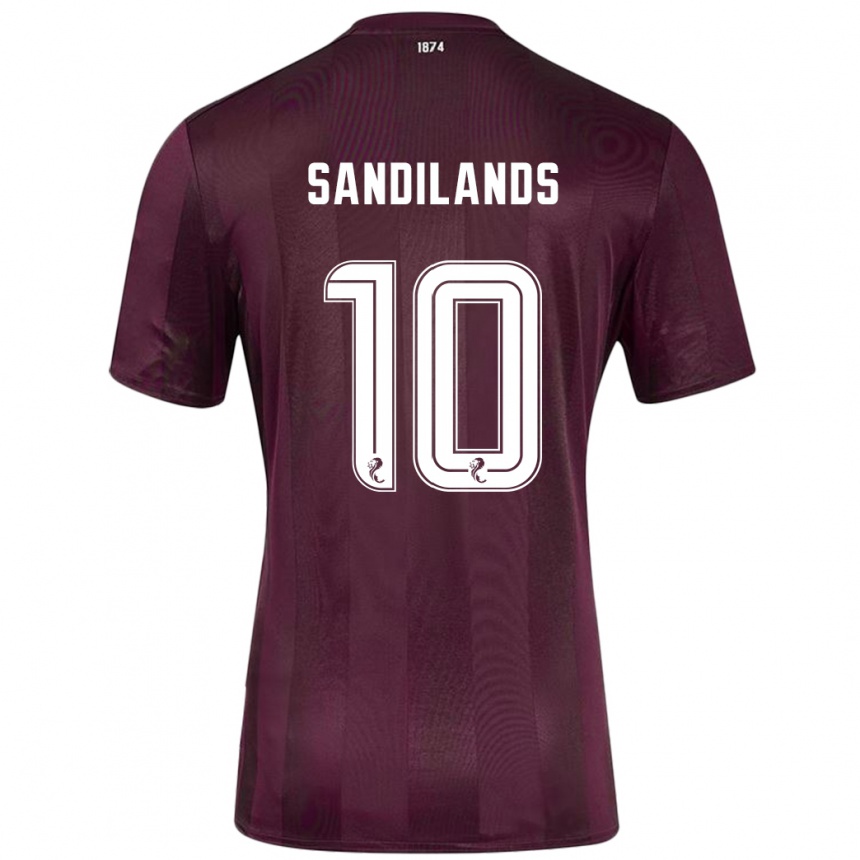 Women Football Callum Sandilands #10 Burgundy Home Jersey 2024/25 T-Shirt Canada