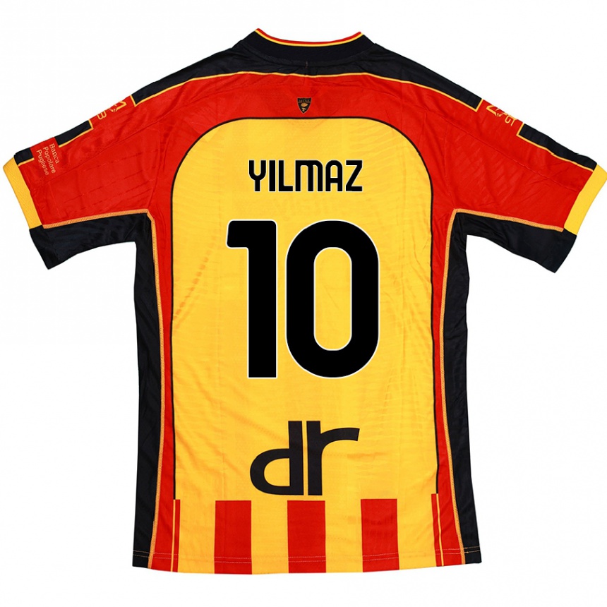 Women Football Enes Yilmaz #10 Yellow Red Home Jersey 2024/25 T-Shirt Canada