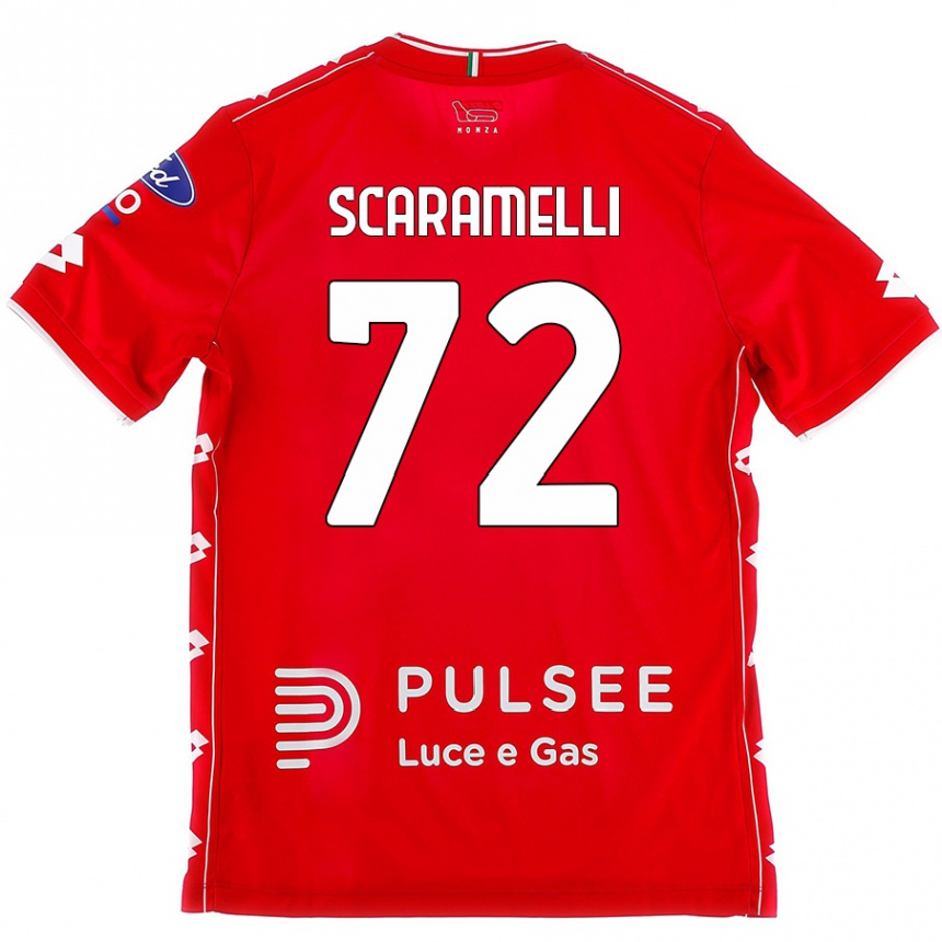 Women Football Endris Scaramelli #72 Red White Home Jersey 2024/25 T-Shirt Canada