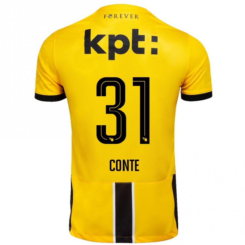 Women Football Facinet Conte #31 Yellow Black Home Jersey 2024/25 T-Shirt Canada