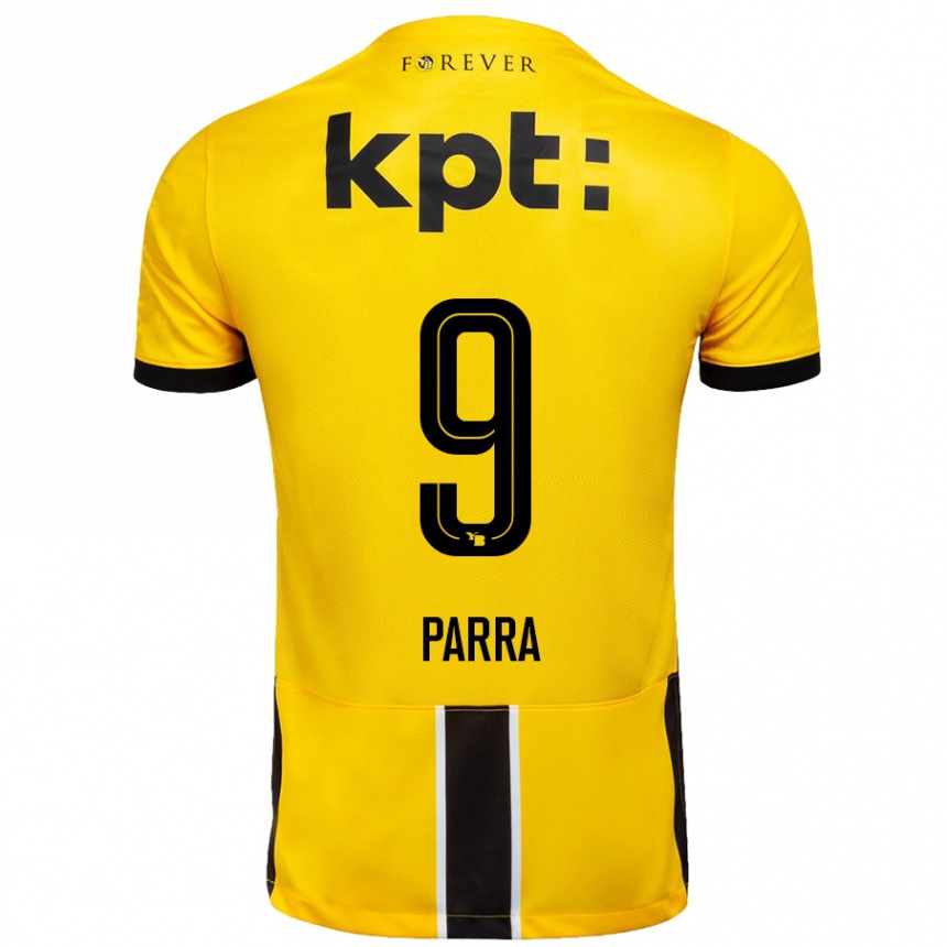 Women Football Hugo Parra #9 Yellow Black Home Jersey 2024/25 T-Shirt Canada