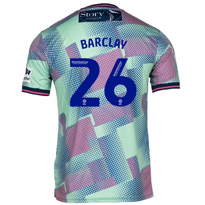 Women Football Ben Barclay #26 Green Away Jersey 2024/25 T-Shirt Canada