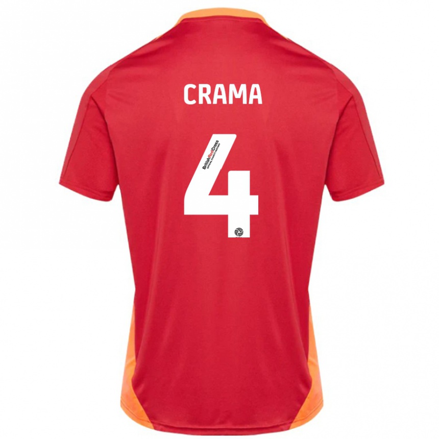 Women Football Tristan Crama #4 Blue Off White Away Jersey 2024/25 T-Shirt Canada