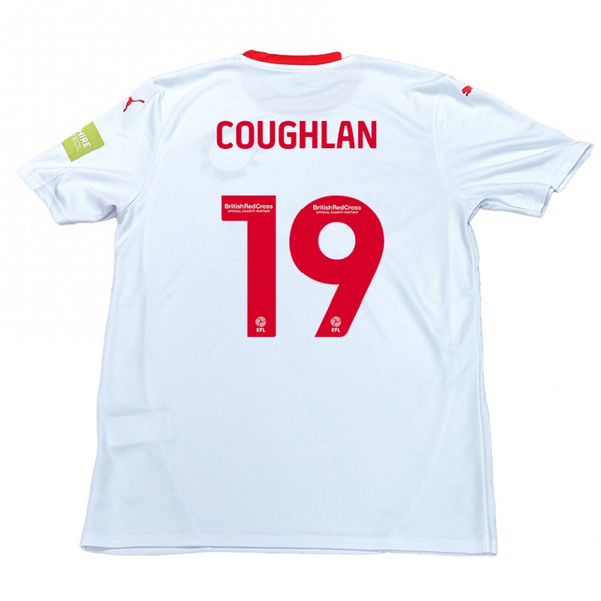 Women Football Ronan Coughlan #19 White Away Jersey 2024/25 T-Shirt Canada