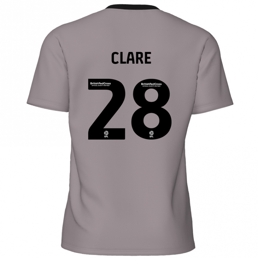 Women Football Sean Clare #28 Grey Away Jersey 2024/25 T-Shirt Canada