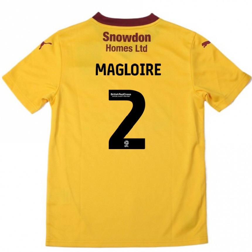 Femme Football Maillot Tyler Magloire #2 Orange Bordeaux Tenues Extérieur 2024/25 Canada