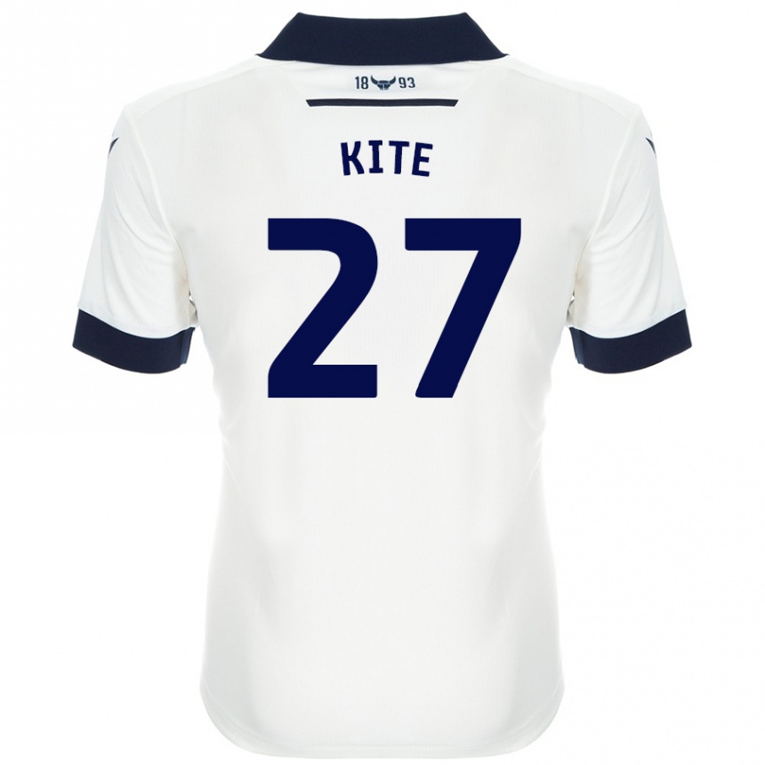 Women Football Rose Kite #27 White Navy Blue Away Jersey 2024/25 T-Shirt Canada