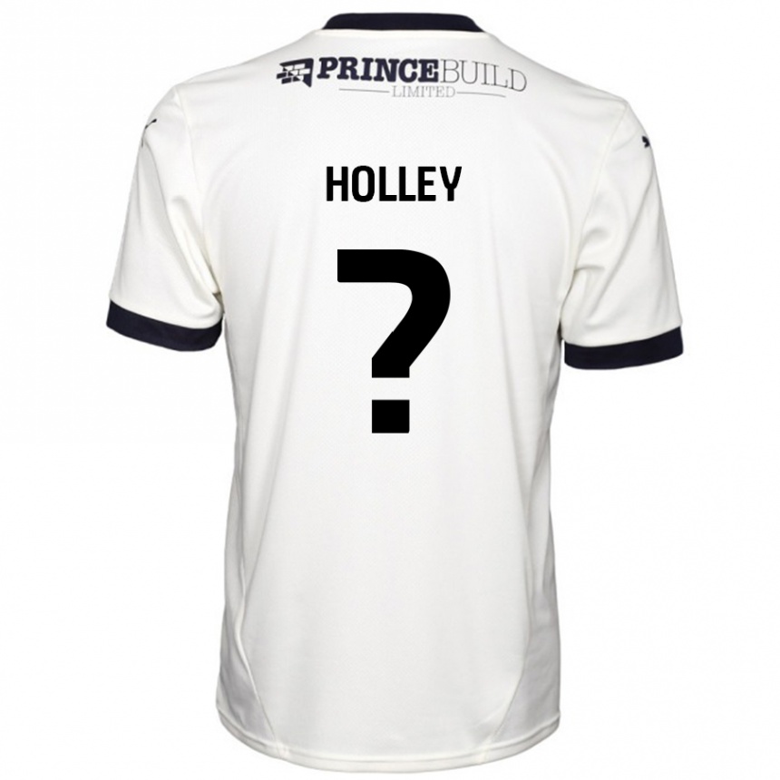 Women Football George Holley #0 Off White Black Away Jersey 2024/25 T-Shirt Canada