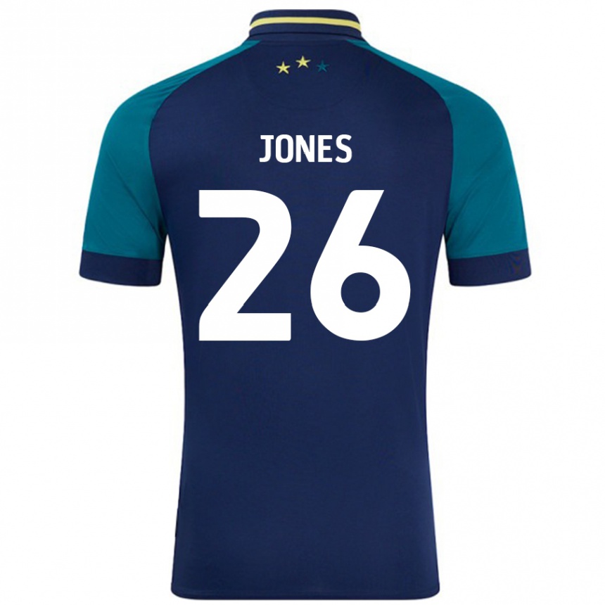 Women Football Patrick Jones #26 Navy Dark Green Away Jersey 2024/25 T-Shirt Canada