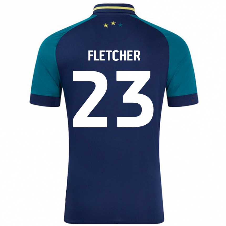 Women Football Serena Fletcher #23 Navy Dark Green Away Jersey 2024/25 T-Shirt Canada