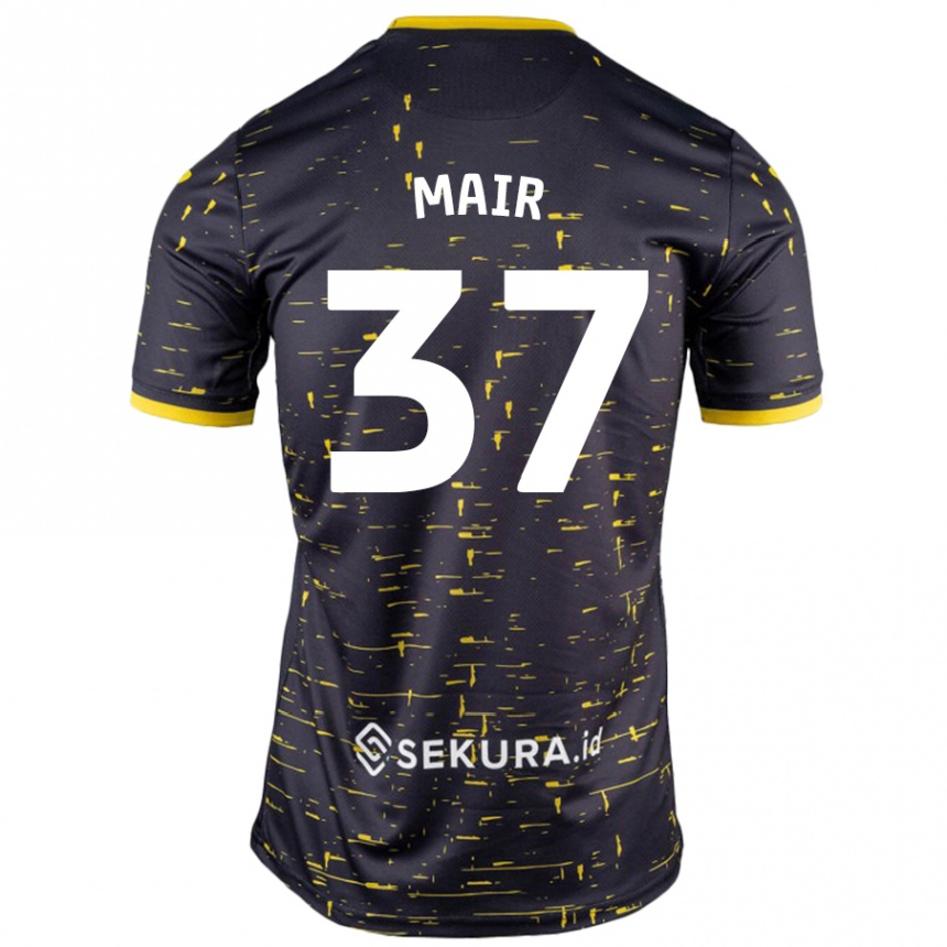 Women Football Archie Mair #37 Black Yellow Away Jersey 2024/25 T-Shirt Canada