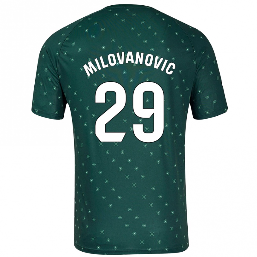 Femme Football Maillot Marko Milovanovic #29 Vert Foncé Tenues Extérieur 2024/25 Canada