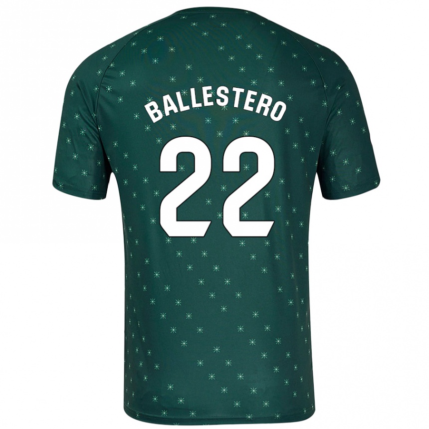 Femme Football Maillot Carlos Ballestero #22 Vert Foncé Tenues Extérieur 2024/25 Canada