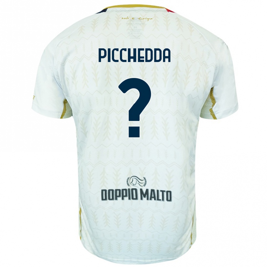 Women Football Marco Picchedda #0 White Away Jersey 2024/25 T-Shirt Canada