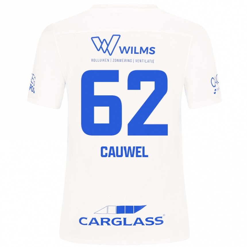 Femme Football Maillot Michiel Cauwel #62 Blanc Tenues Extérieur 2024/25 Canada