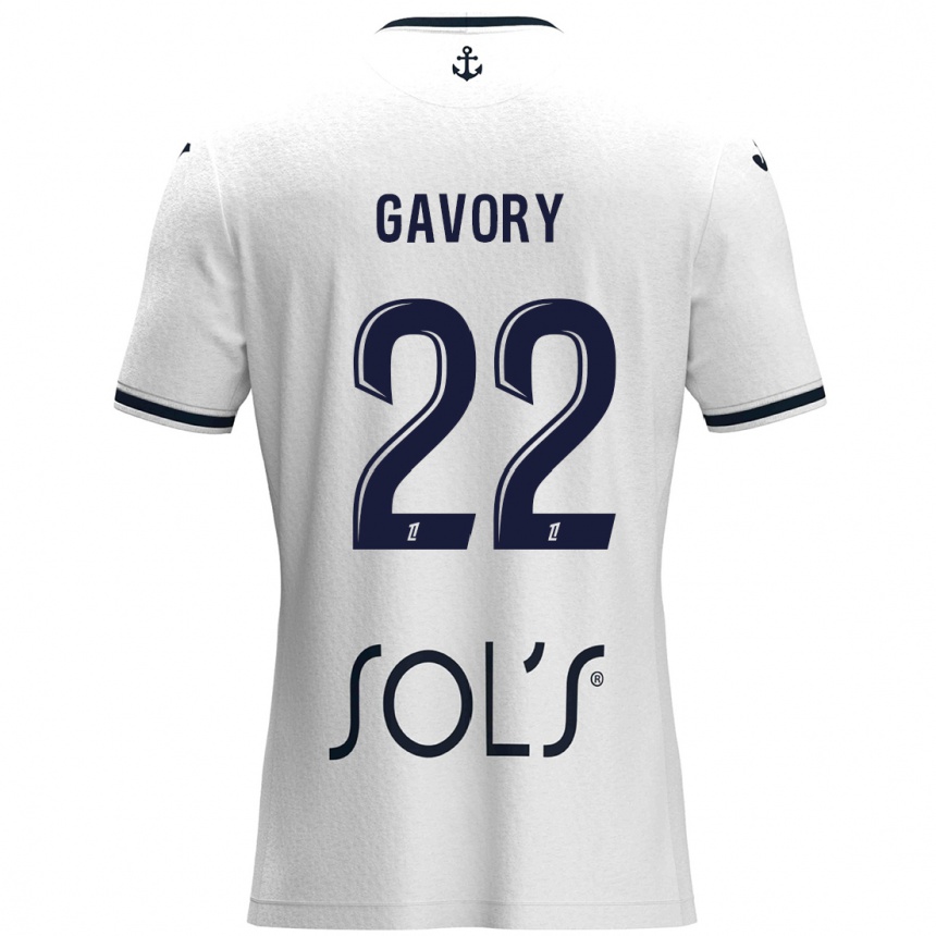 Women Football Christy Gavory #22 White Dark Blue Away Jersey 2024/25 T-Shirt Canada