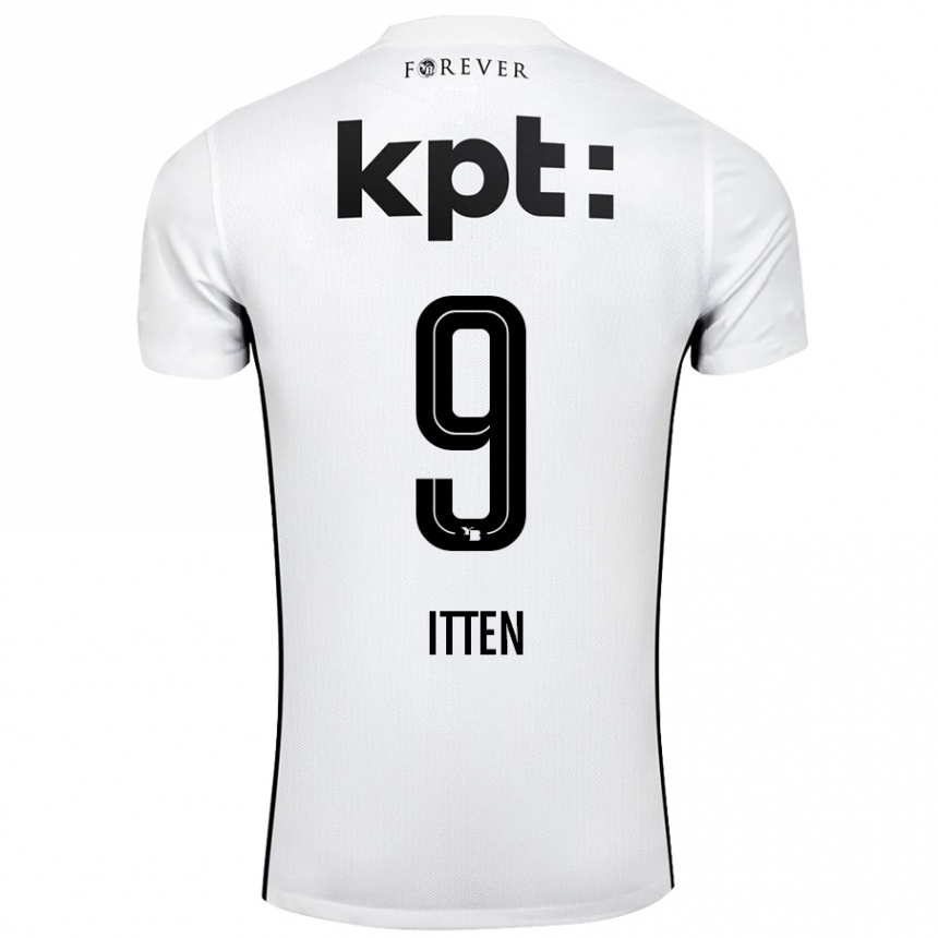 Women Football Cedric Itten #9 White Black Away Jersey 2024/25 T-Shirt Canada