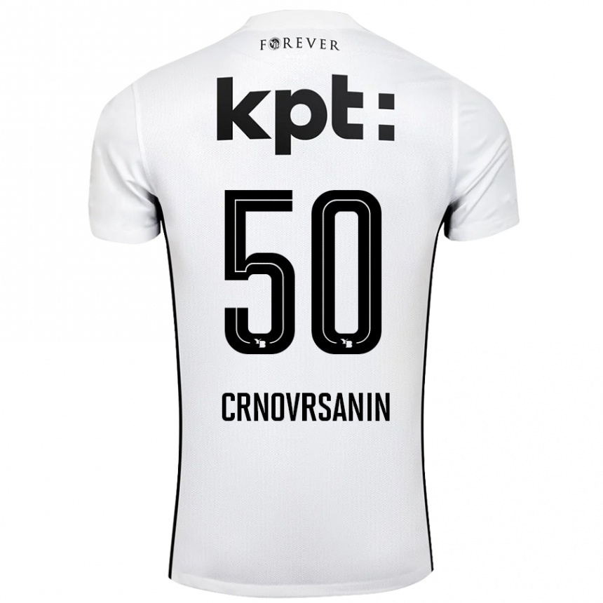 Women Football Sadin Crnovrsanin #50 White Black Away Jersey 2024/25 T-Shirt Canada